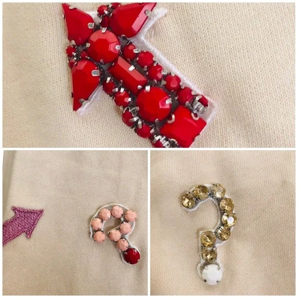 Stellah beige crystal embellished sweatshirt, Sz. 1X - Picture 6 of 7